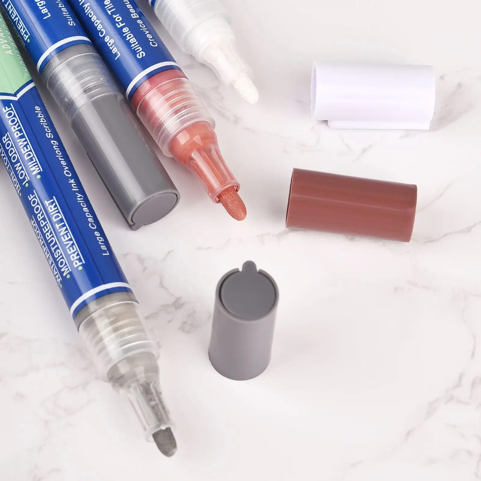 Marker Pen Tile Grout Marker Paint Pen Tile Repair Pen Waterproof Tile Gap Repair Marker Pen White Ceramic Refill Grout Mouldproof Filling Agents Wall Porcelain Bathroom Paint Cleaner