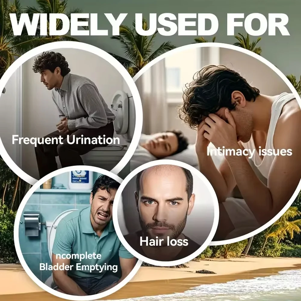 Saw Palmetto Supplement-Supports Prostate Health for Men and Women, Promotes Hair Growth-Intimacy Issues Increases Size