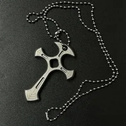 Enhanced Personal Security Necklace - Self Defense and Emergency Tool (GRAY)