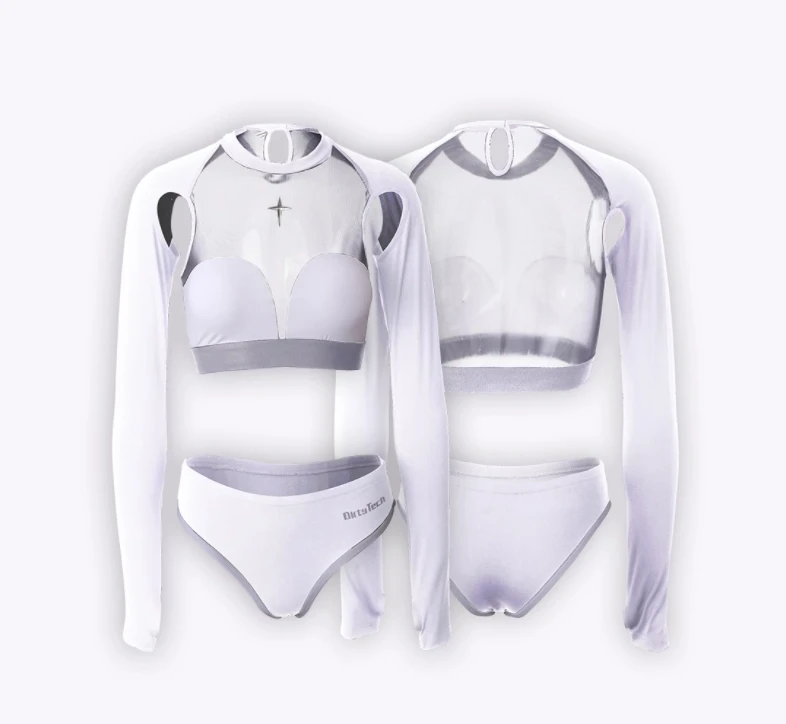NEW DirtyTech Original Beluga Long-Sleeved Japanese Sports Suit Sexy Elastic swimming Cos Swimsuit