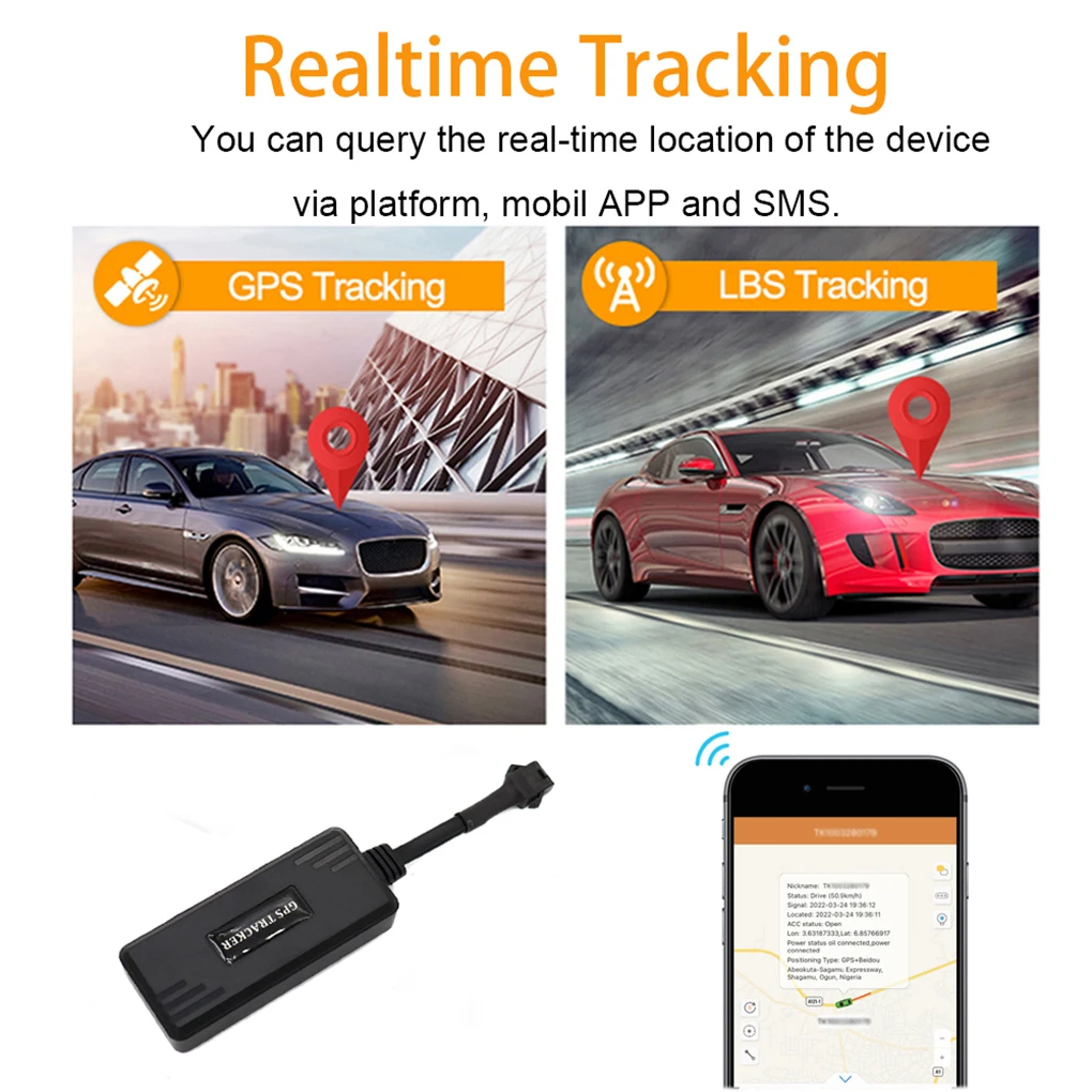 Car Real-time GPS Tracker 4G Vehicle Anti Theft Tracking Device Alarm Tracker Anti-lost Locator Remote Cut Off/re-store Engine