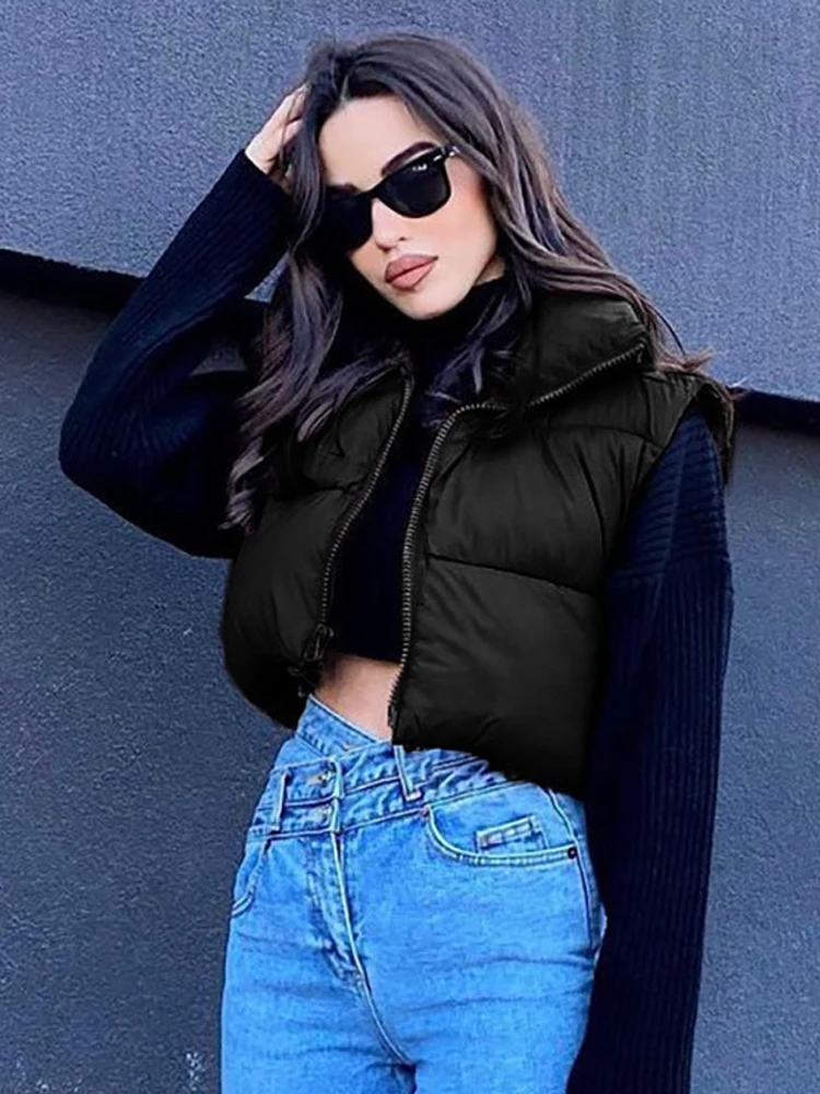 Adpt Oversized Cropped Puffer Vest