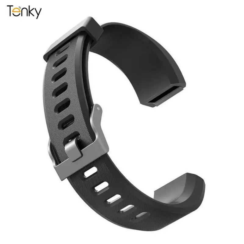 Smart Watch Band For ID115 PLUS HR Silicone Strap Silicone Watch Band Sport Metal Buckle Strap Wrist Replacement Color