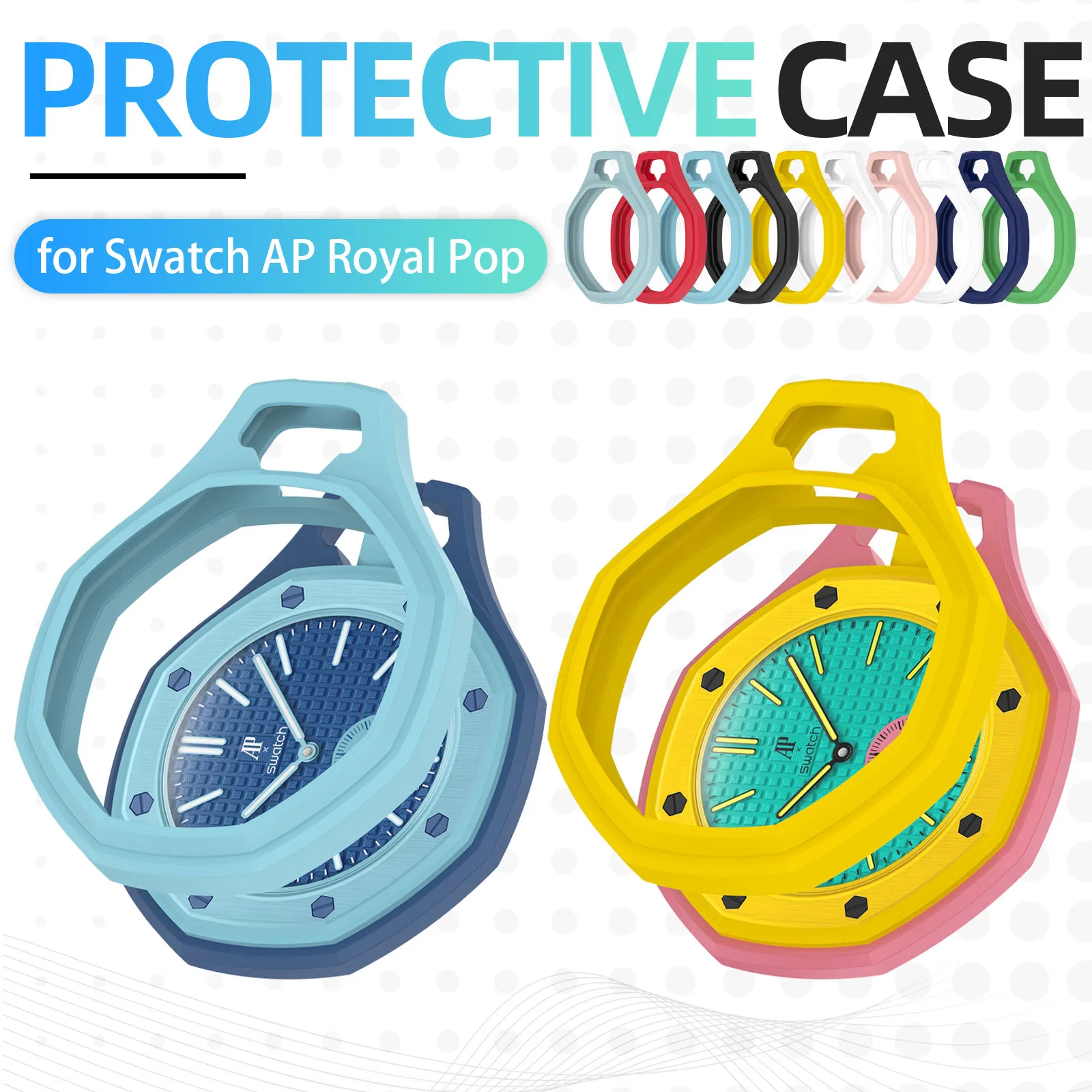 Silicone Protective Cover for Swatch Pocket Watch - Anti-Scratch Bumper Shell Accessories