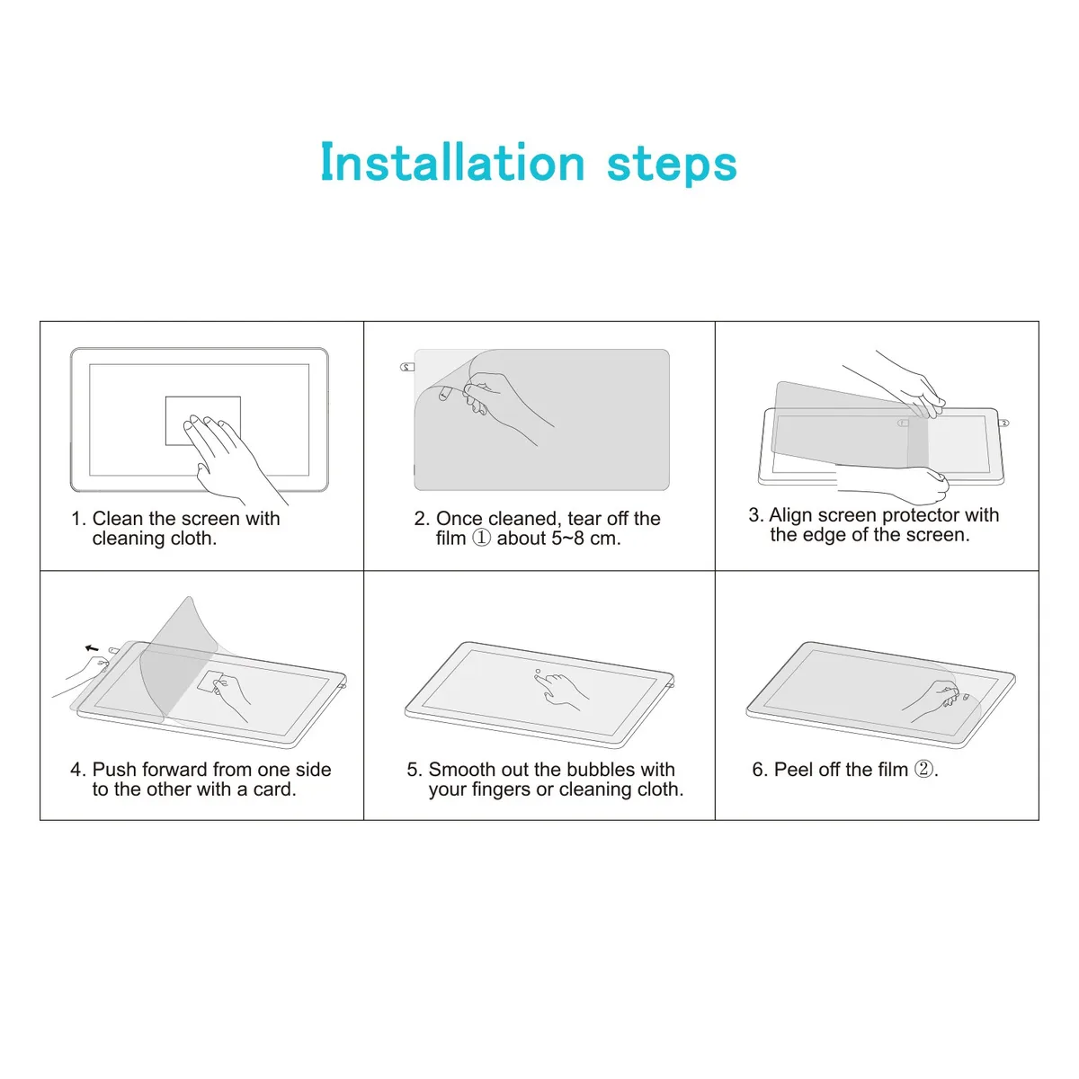 HUION Anti-Glare Film Replacement Display Screen Protector for Kamvas 12/13/16/22/24 and Kamvas Slate 10 — view 6