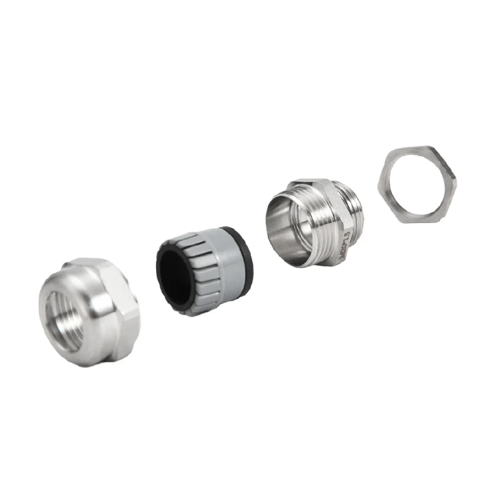 Waterproof Cable Gland Connector IP68 304 Stainless Steel Inox Metric Cable M6 M8 M10 M12 M14 M16 M18 For 3-6.5mm 4-8mm cable gland