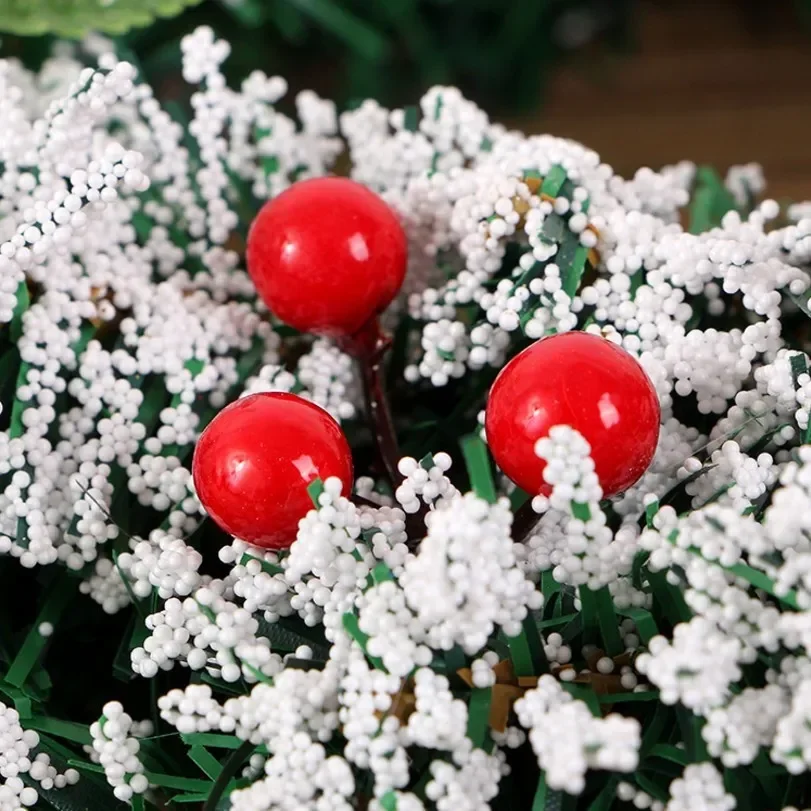 5-100Pcs Artificial Holly Berry Green Leaves Christmas Ornaments Gold Red Holly  Berry Stems Xmas Tree Wreath Gifts Party Decor - AliExpress