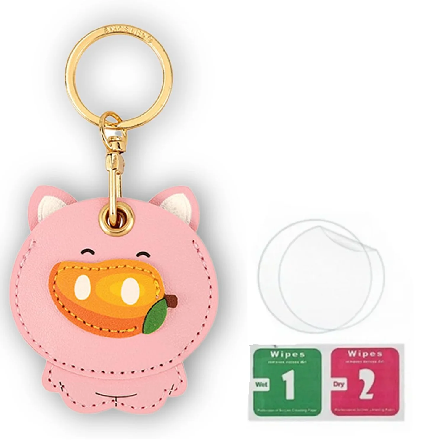 Premium Leather Keychain with Braided Rope - Protective Cover and Anti-Scratch Design
