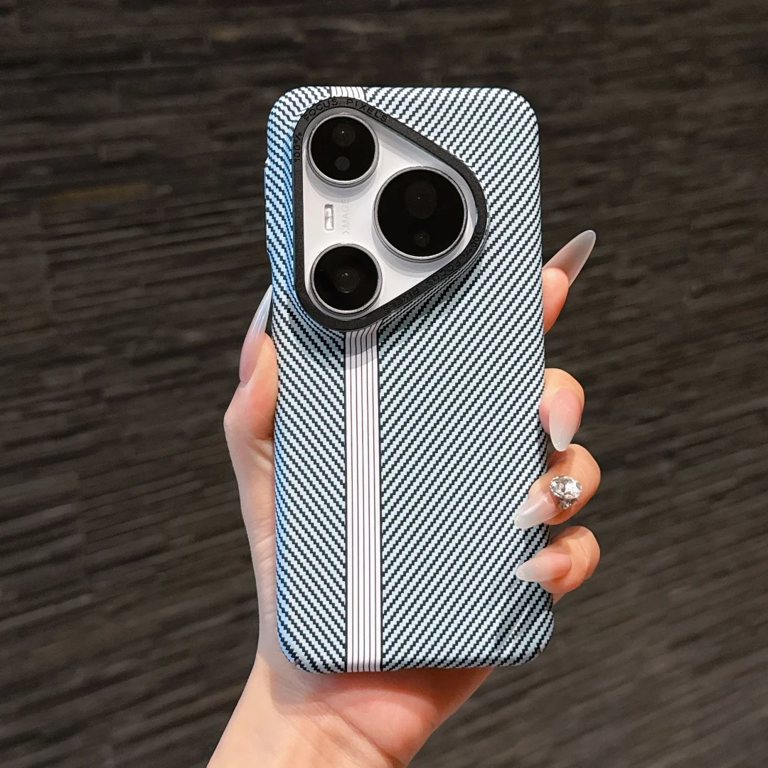 3D Magsafe Carbon Fiber Protective Phone Back Cover with Metal Camera Guard