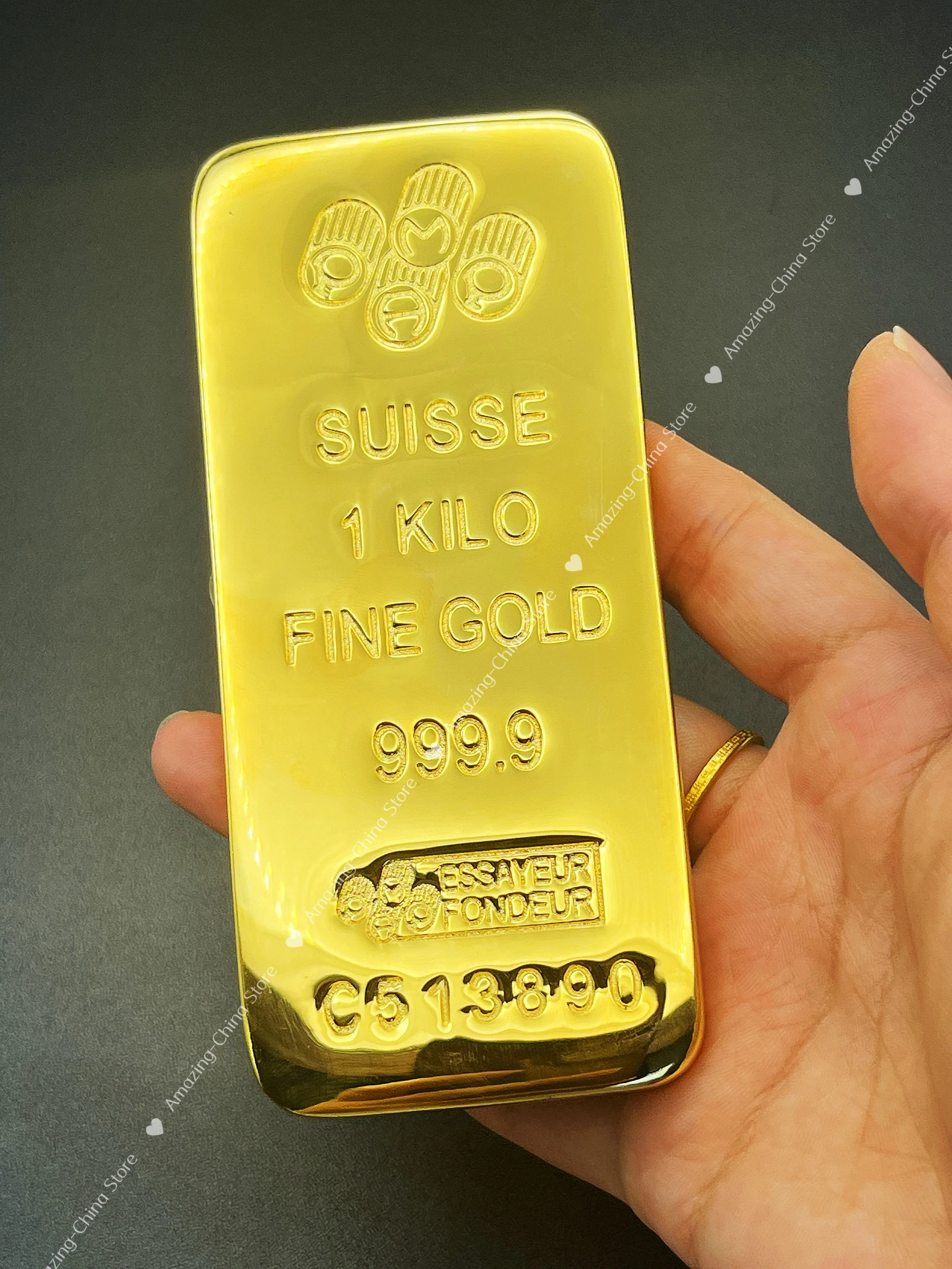 MoneyreplicaFakegoldbarsSwissGoldBarGoldNuggetsSolidCopper