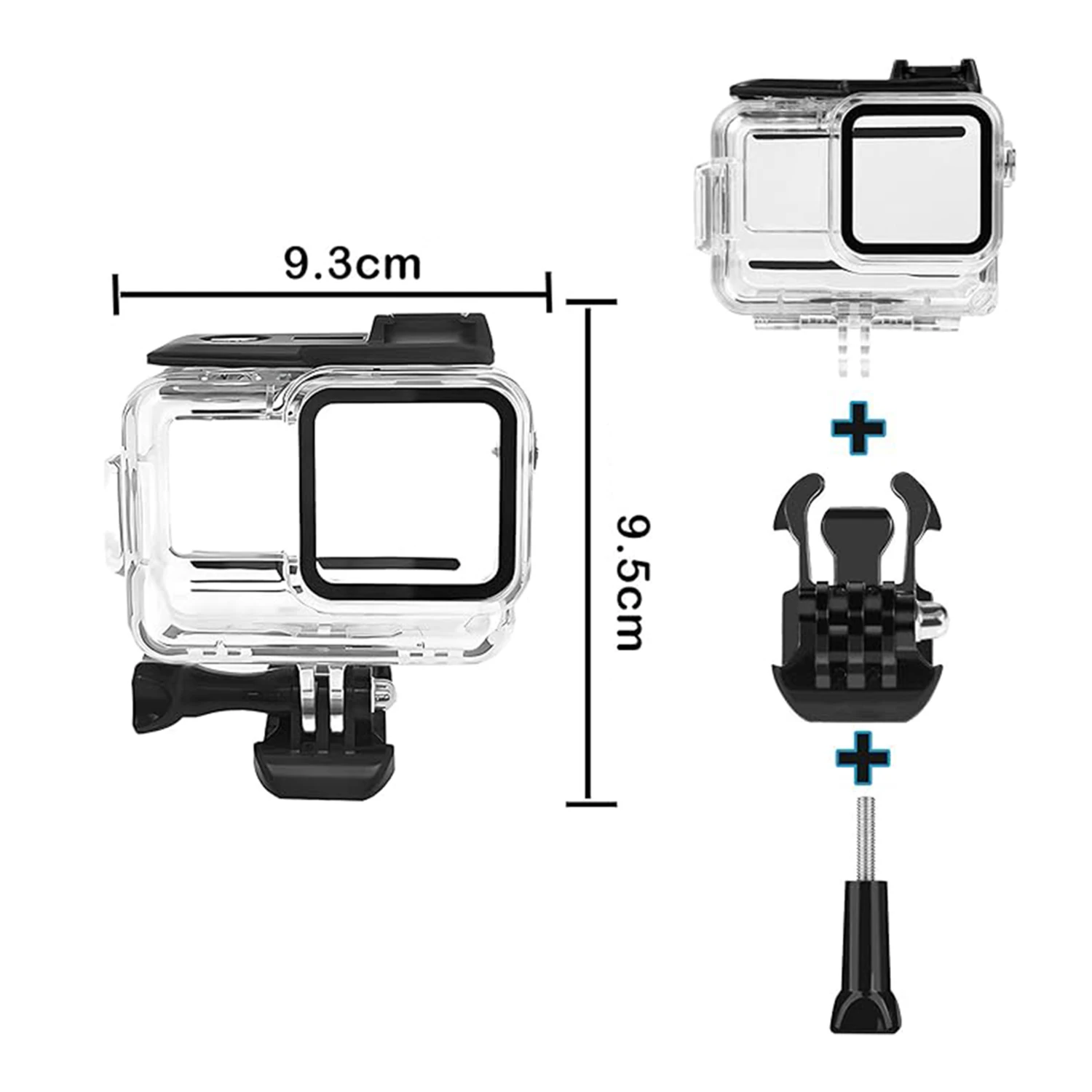 쉘 다이빙 케이스 방수 하우징, Insta360 Ace Pro 보호 커버, 투명 스포츠 카메라 액세서리, 60m