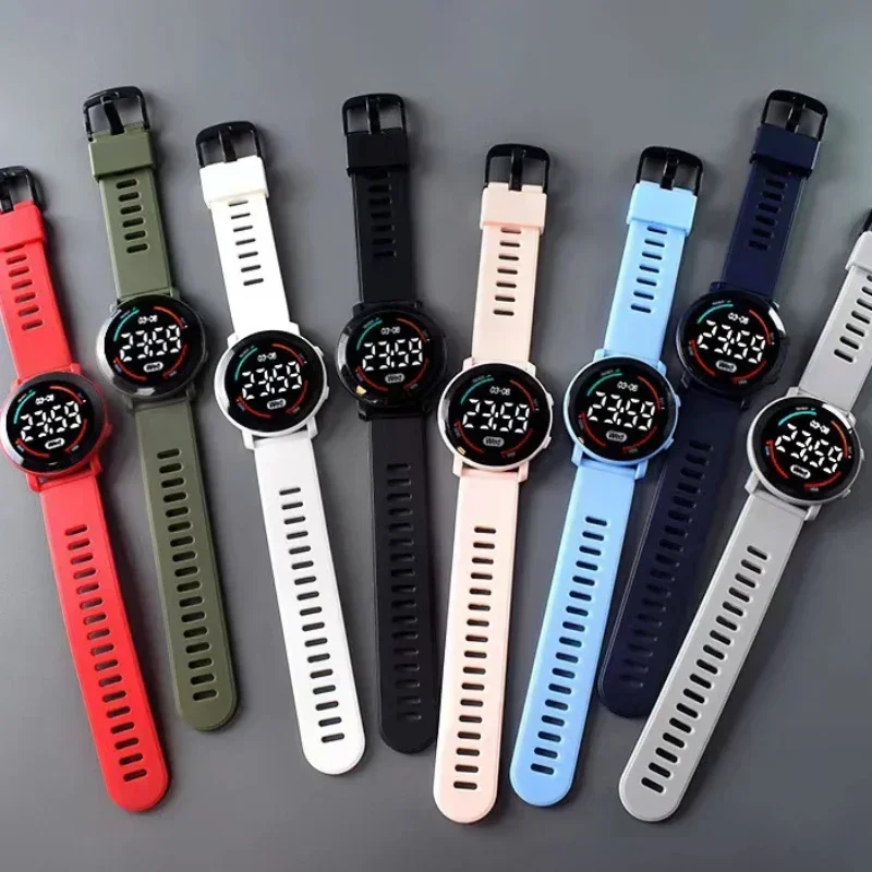 Luminous LED Sports Watch 2025 New Fashion Round Waterproof Electronic Watch Men and Women Digital Clock Relojes Electrónicos 2