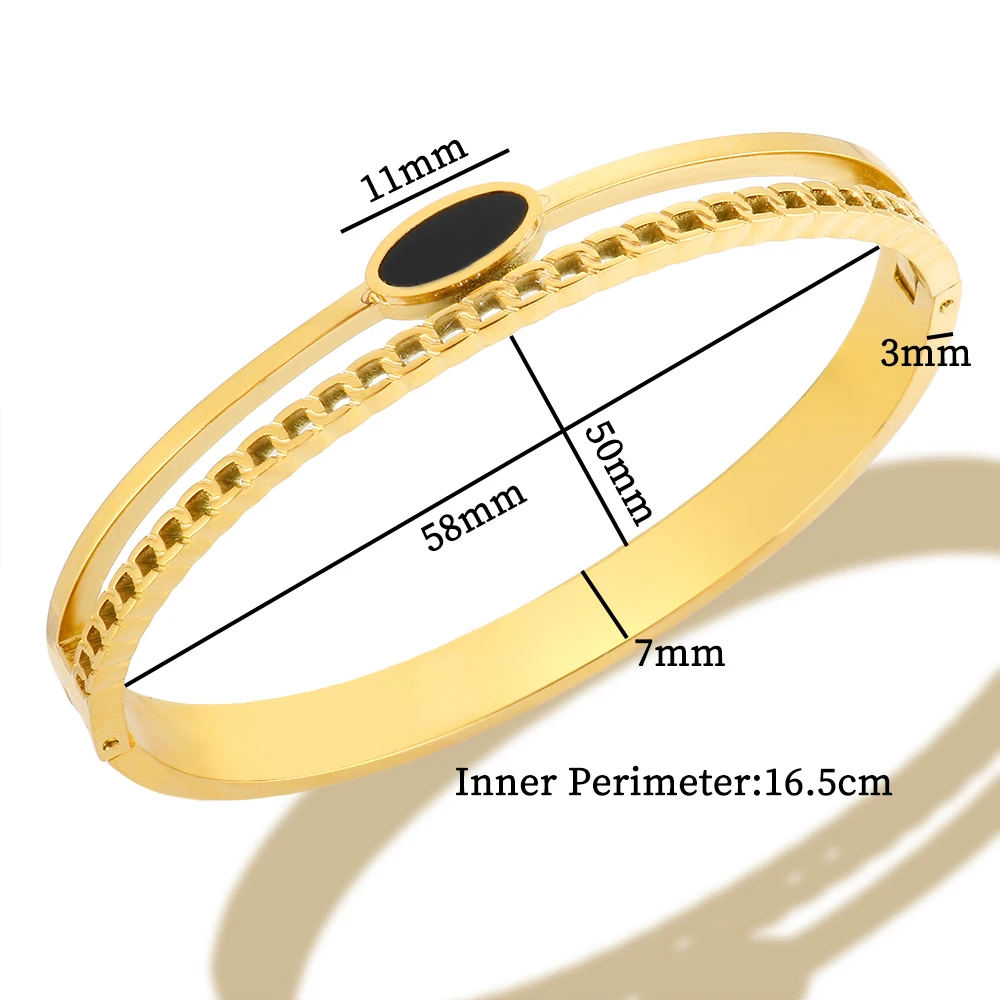 Bangle Bracelet Stainless Steel Bracelet Cuff Bracelets Bangles for Woman Rose Gold Color Stainless Steel Bracelet with Heart Pendant Luxury Jewelry