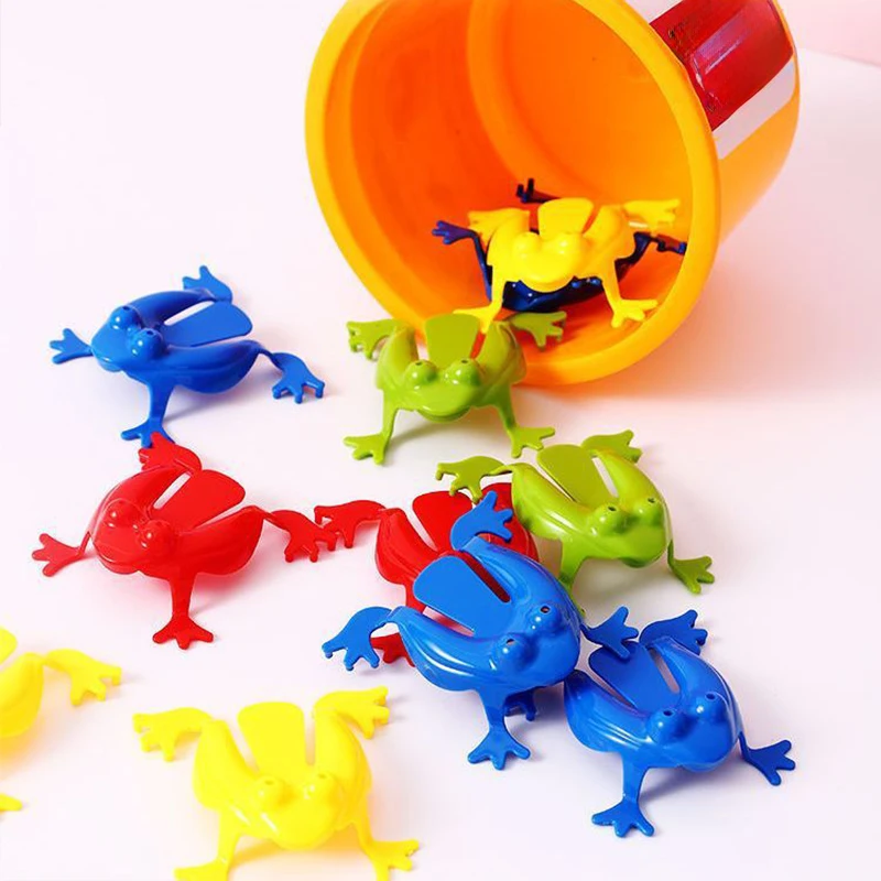 

5/10/20 Pcs Jumping Frog Bounce Fidget Toys Antistress Relieve Family Game Kids Birthday Party Toys for Children Boy Gifts