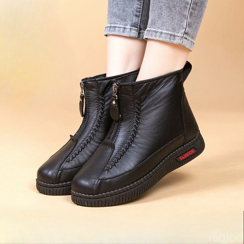 Winter warm cotton shoes soft soles anti slip properties for middle-aged elderly women Comfortable versatile shoes for women