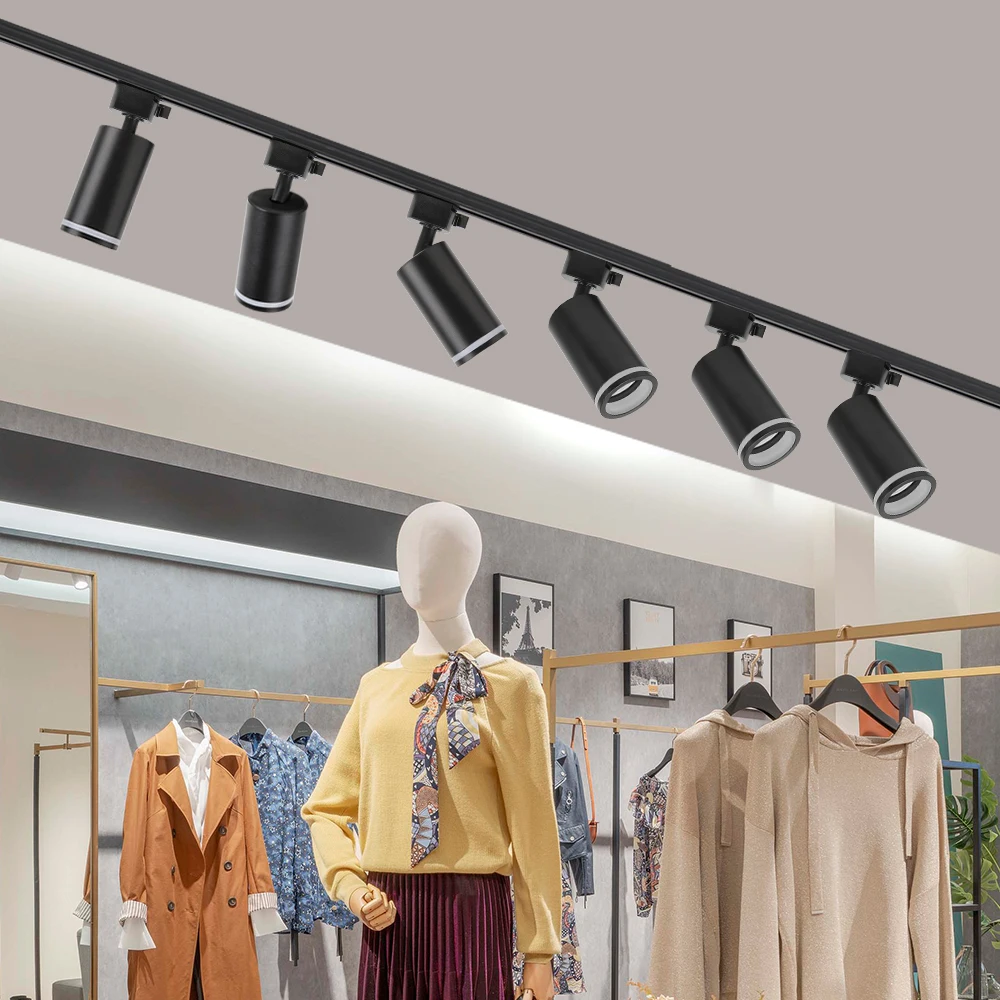 Indoor LED Track Lighting GU10 Spot Set for Home Studio