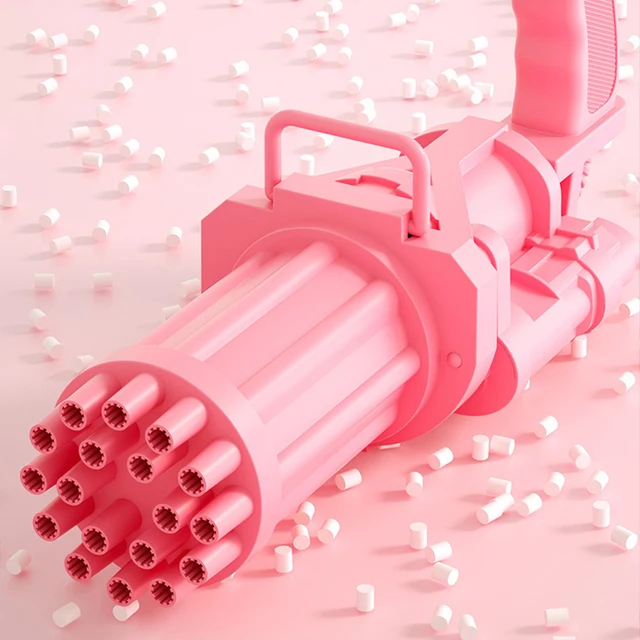 18 holes Gatling Bubble Machine Kids Toys Large Gatling Bubble Gun Plastic Toy Outdoor Automatic Bubbles Blower Machine Dropship 6