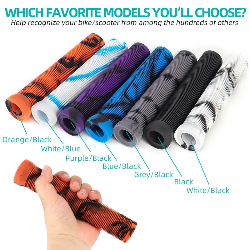 Length Rubber Bicycle Grips Anti-Slip Folding Bike Cuffs ShcokProof MTB Handleba