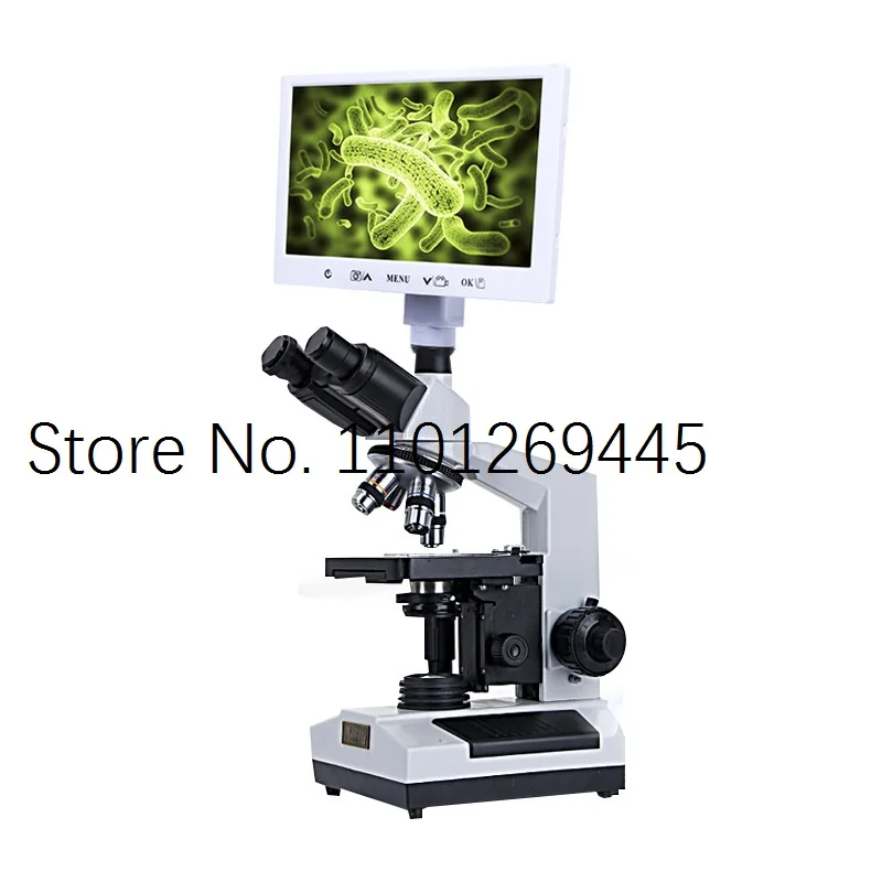 BinocularTrinocularOpticalElectronMicroscope10000XwithDisplay