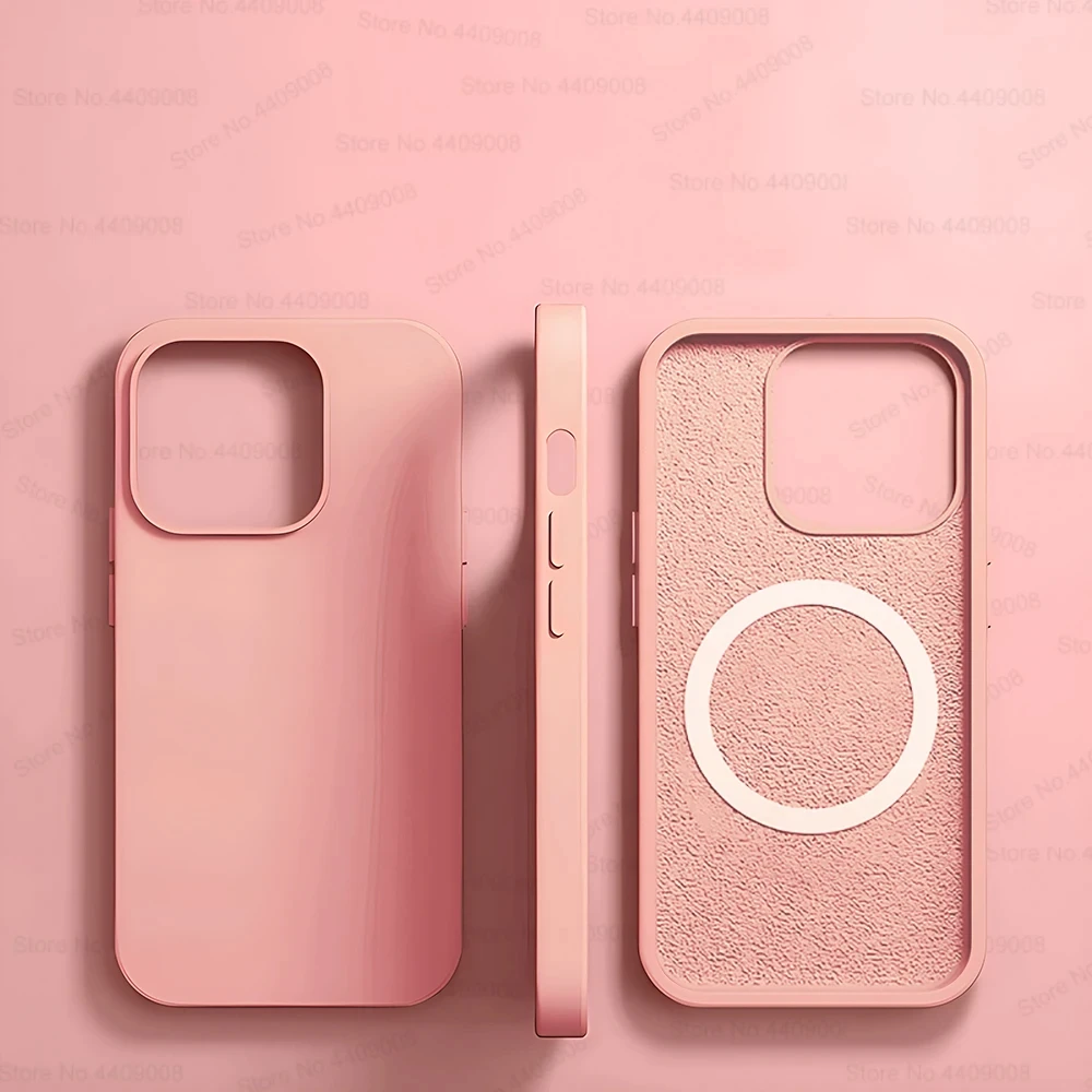 thumbnail image 1 of For Magsafe Original Magnetic Cases For iPhone 15 14 13 12 11 Pro Max Plus Wireless Charge Case Liquid Silicone Cover Accessory, 1 of 5