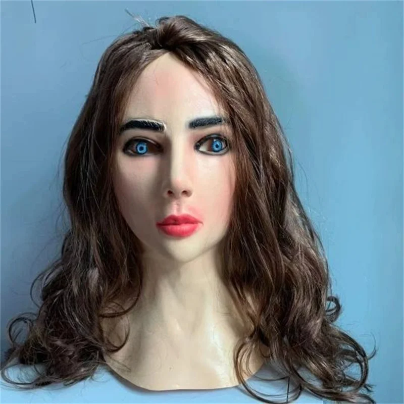 

Hot New Latex Face Mask Realistic Soft Female Mask for Masquerade Halloween Mask For Crossdresser Drag Queen Transgender