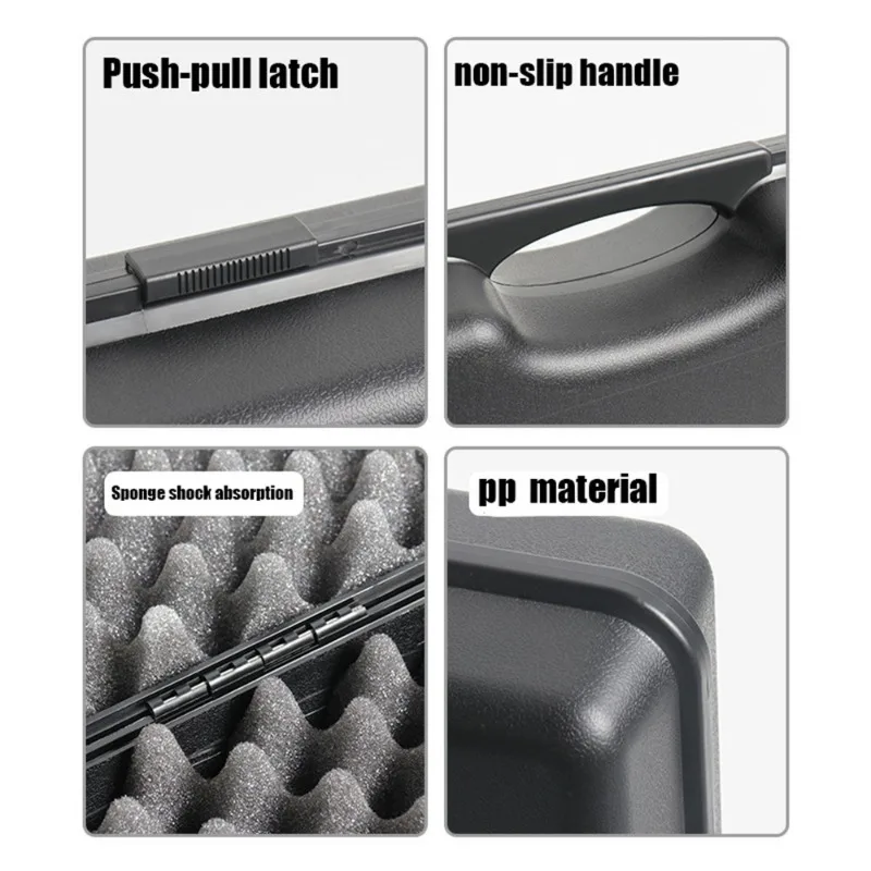 Extra Long Waterproof Hard Carry Tool Case Bag Organizer Storage Box Camera Safety Protector Instrument Tool Box with Sponge 3