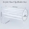 360-Degree Rotating Claw Clip Holder Acrylic Claw Clip Holder Transparent Hair Pins Display Stand Fashion Claw Clip Organizer 2