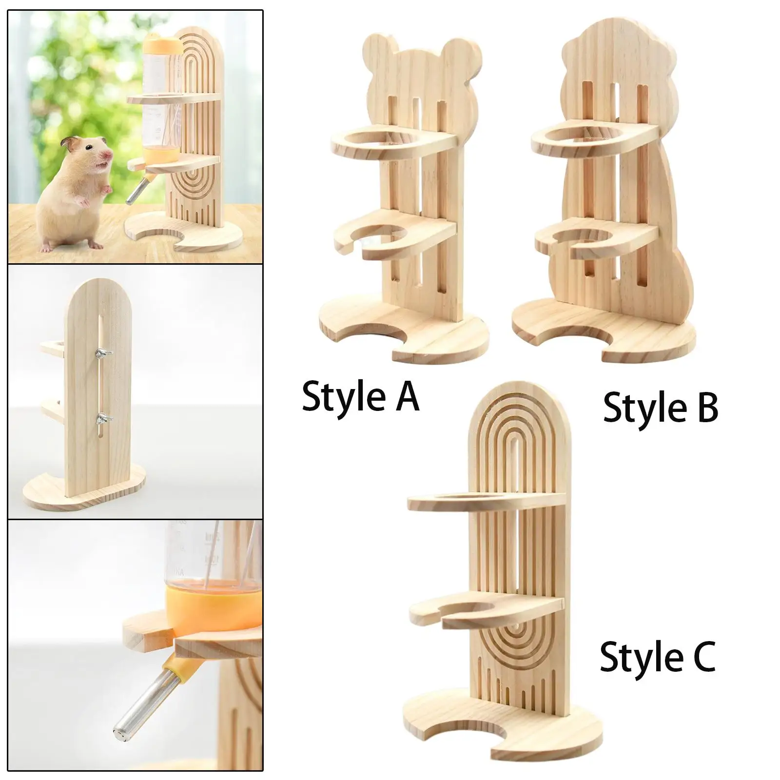 

Hamster Water Bottle Holder Height Adjustable Rabbit Drinker Holder For