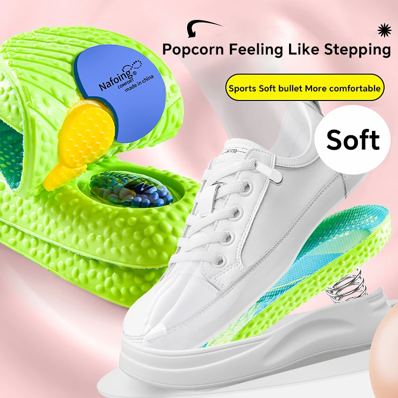 1 Pair shock absorption upgrade insoles full of elasticity comfortable breathable and sweat absorption sports insoles. sport insoles