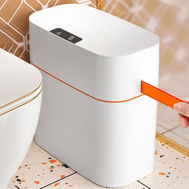 14l Smart Mülleimer USB-Aufladung automatischer Abfall behälter für  Badezimmer Toilette wasserdicht Schmal naht Sensor Behälter Küche  Papierkorb - AliExpress