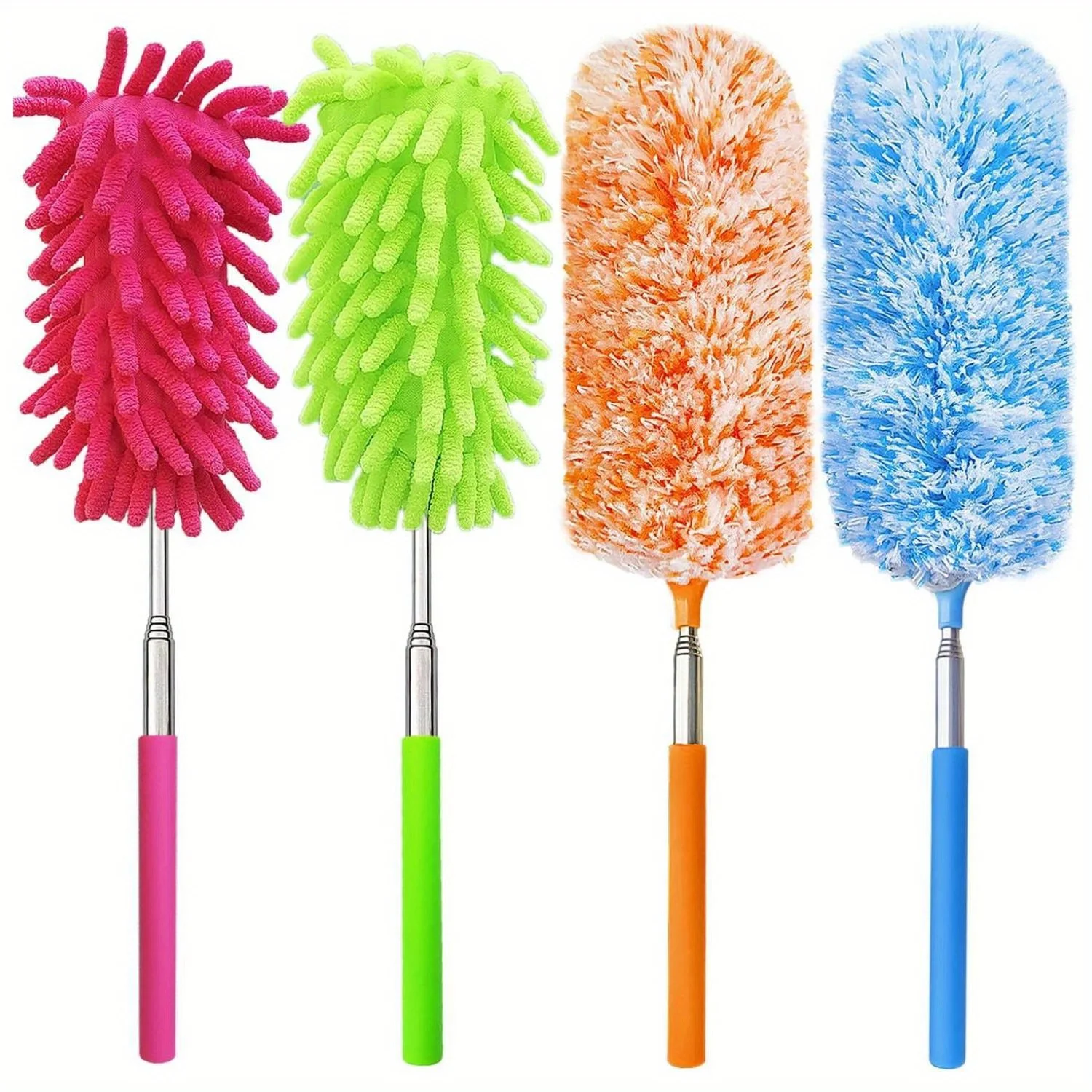 Cleaning Duster Retractable Duster Microfiber Duster Brush Feather Duster Microfiber Dust Brush Telescopic Dust Brush Telescopic Dust Remover Telescopic Duster Brush Extendable and Washable Microfibre Feather Duster Reachable Microfibre Cleaning Tool Small Dusters for Cleaning