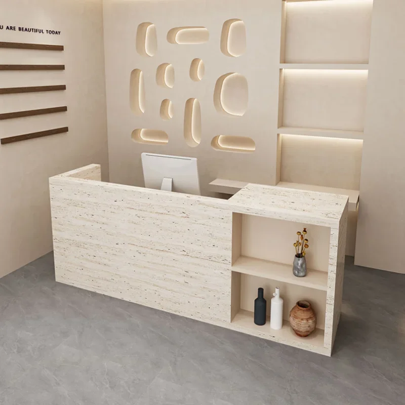 Creative Clothing Store Reception Desks Yoga Beauty Salon White Atril Counter Storage Office Furniture Receptionsdisk FYRD