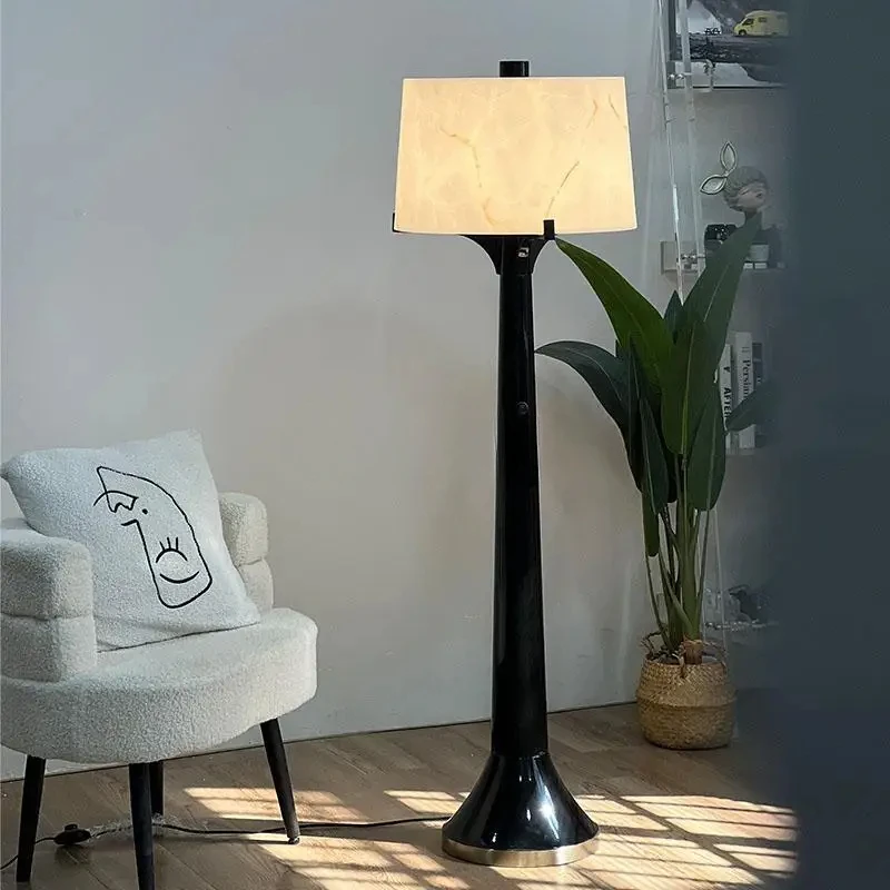 Designer Spanish natural marble floor lamp living room hotel model room bedroom study