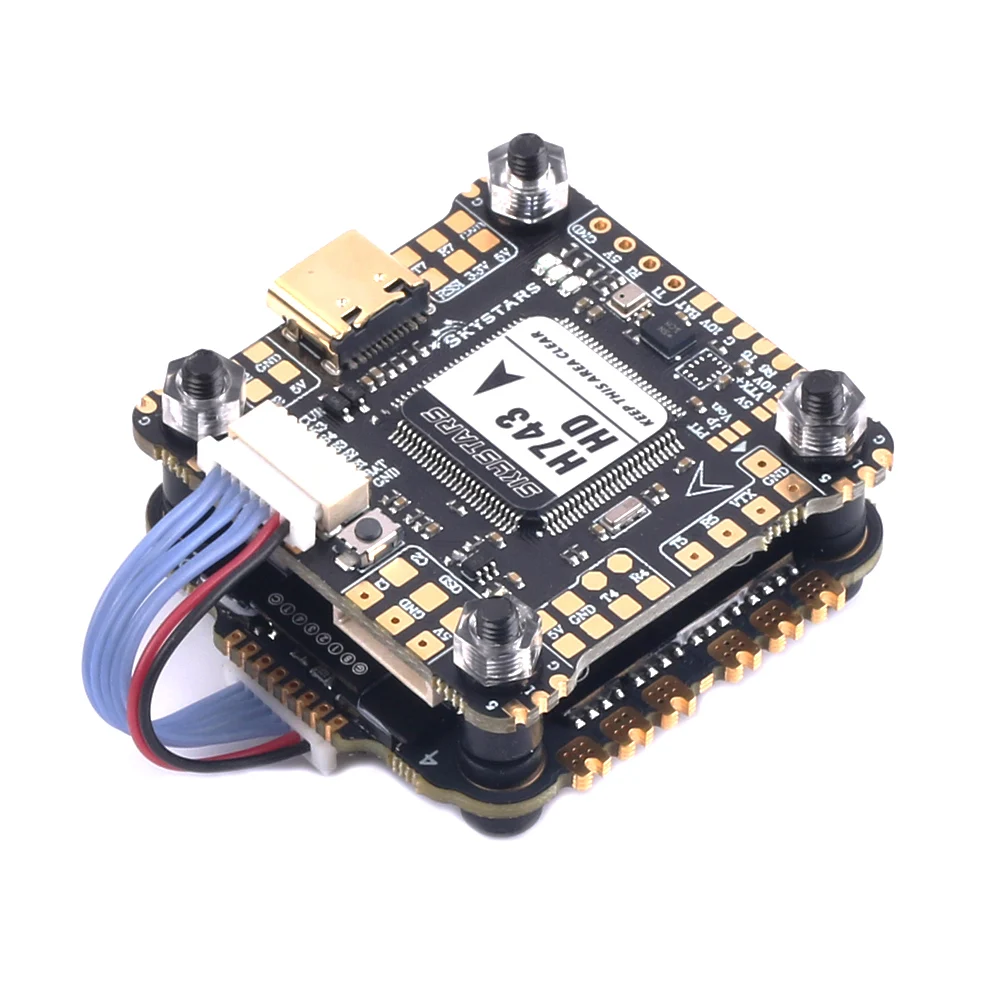 デュアルgyroフライトコントローラーh743h7-x8osdおよびkm6060a-blheli324in-1-escskystar-hd