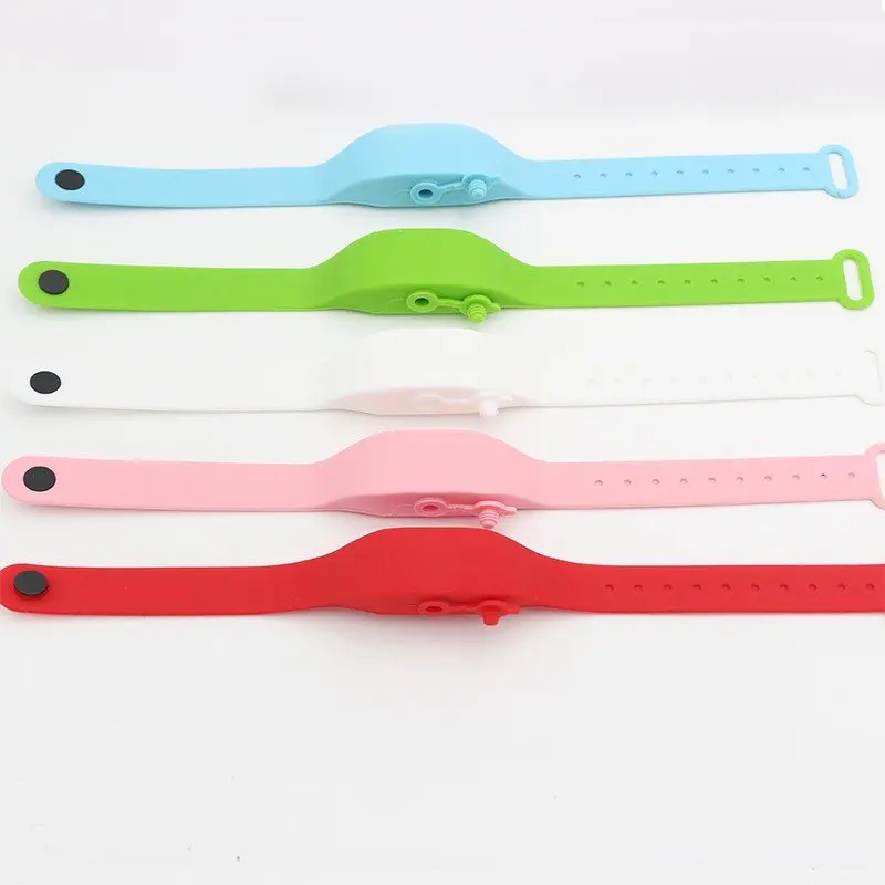 Adult Kids Liquid Wristband Hand Dispenser Handwash Gel Whole Sanitizing Cute Silicone Alcohol Dispensing Bracelet Wrist Strap hand sanitizer dispenser