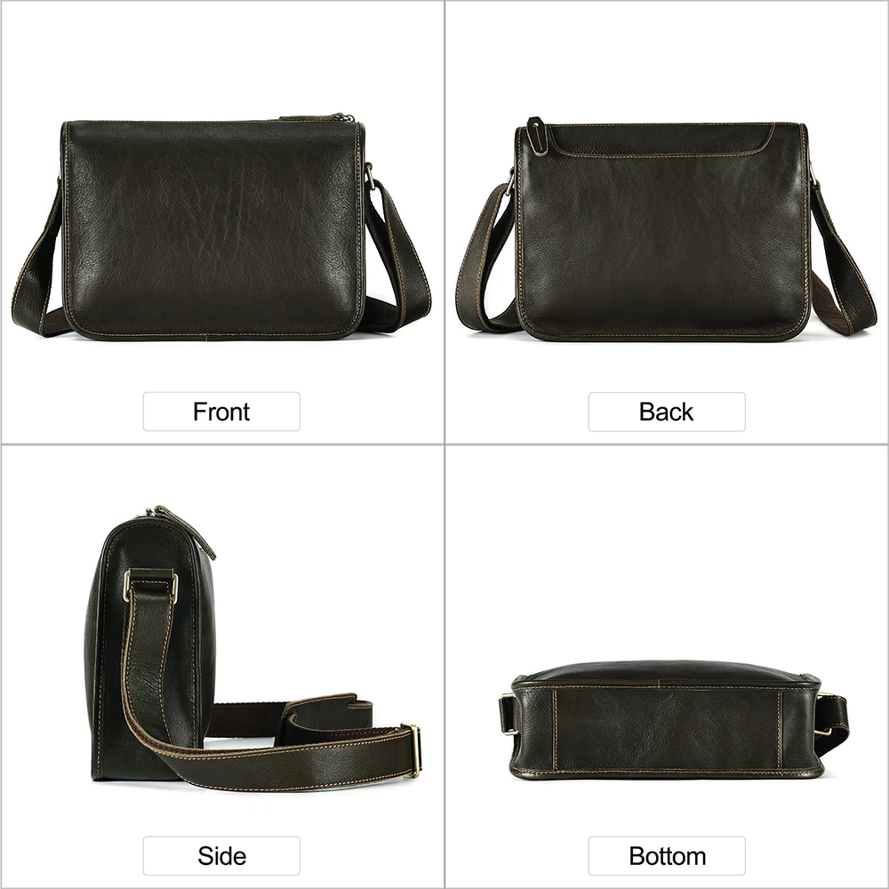 JOYIR Genuine Leather Small Messenger Bag for Men Male Business Work Casual Crossbody Bags Cow Leather Shoulder Bag Satchel