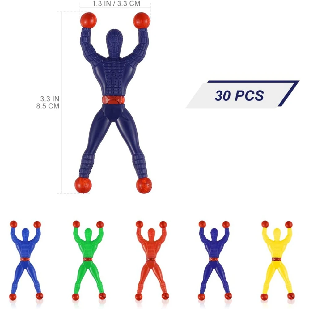Sticky toys 30PCS sticky rolling tumblers sticky stretchy wall climbing flexible man party favors tricky novelty toys kids adults