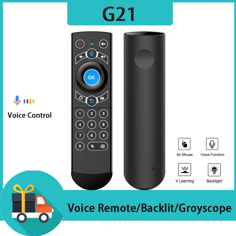 G21 Backlit Google Voice Remote Control 2.4G Wireless Keyboard Air