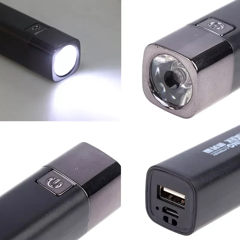 USB 충전식 미니 휴대용 LED 손전등, 초강력 조명, 가정용 장거리 야외 조명, 보물 충전