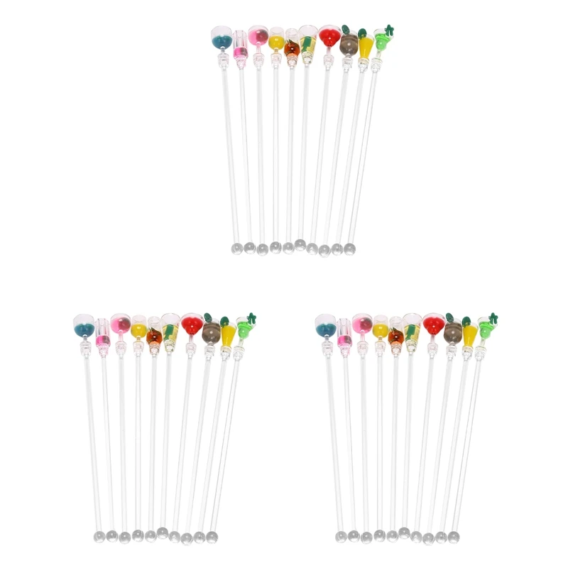 

30Pcs Cocktail Stirrer Drink Mixing Stick Set Acrylic Cocktail Mixer Blender Bar Supplies Swizzle Stirrer