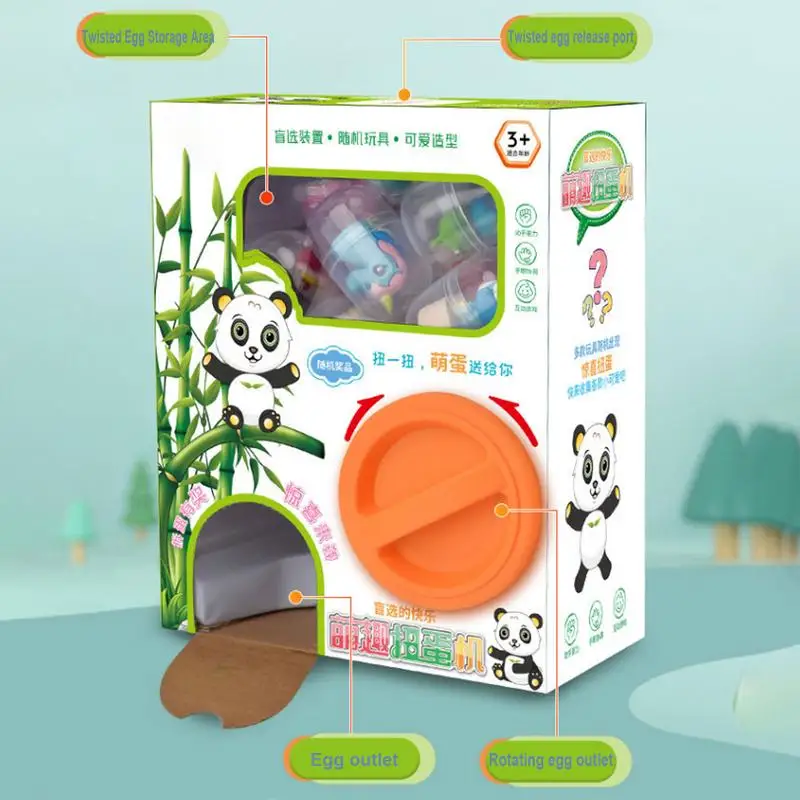 Mini Vending Machine Surprise Lucky Draw Machine Props Mini Claw Machine Prizes With 6 Twisters Kids Figures Arcade Grabber Game 2