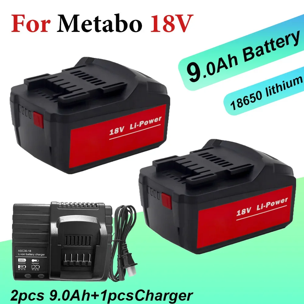 Batteria 18V 9.0Ah Per Metabo Cordless Power Tool Drill Driver Martelli Chiave Per Batteria Metabo 18V 9000Mah 625592000 625591000