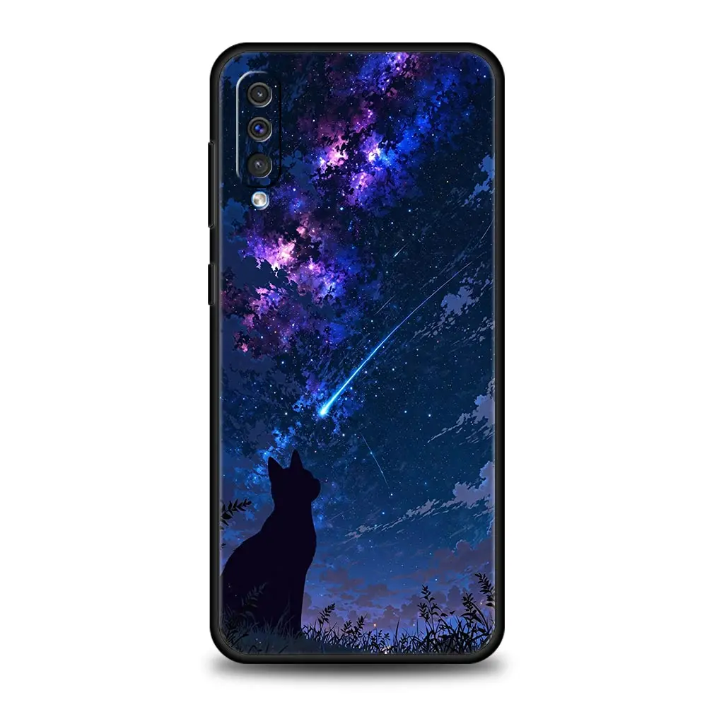 Van Gogh Starry Sky Cat Art Phone Case Cover