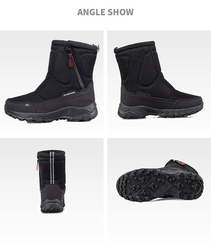 Männer Stiefel Winter Schuhe Für Männer Warme Schnee Stiefel Mid-kalb Männer Warme Schuhe Dicken Plüsch Winter Stiefel Für männer Frauen Baumwolle Schuhe – Detail 11