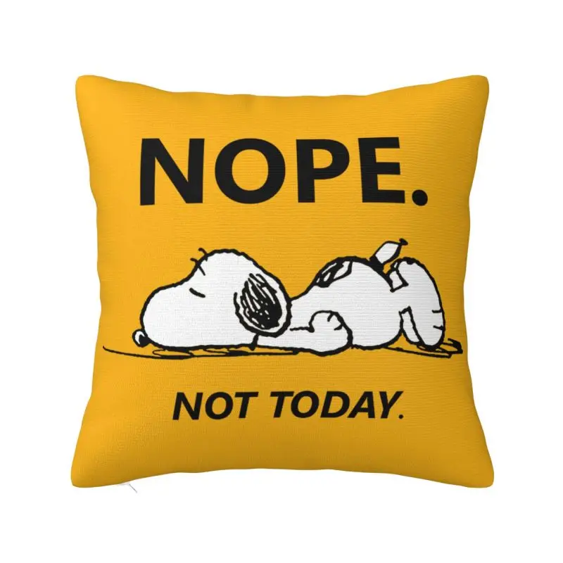 Custom Cartoon Snoopy Throw Pillow Case Living Room Decoration Fashion Cushions Cover For Sofa Chair Square Polyester Pillowslip