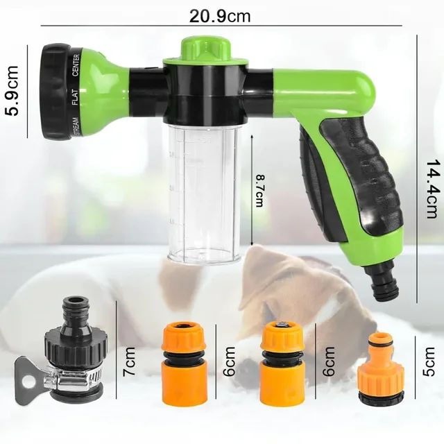 Sa64b84f377414d708a94b73d751aeb9aW.jpg Dog Shower Sprayer 8 in 1 Pet Bath Cleaning Cat Dog Shower Gun High-pressure Hose Nozzle Foam Garden Car Animal Dog Wash Tool