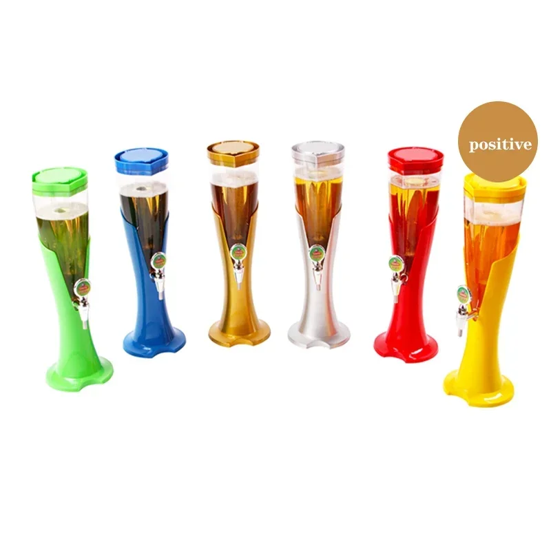 3 Liter Wine Cannon Wine Rack Beer Beverage Machine Cold Drink Machines Juice Container With Icicle Lights Party Bar Tools