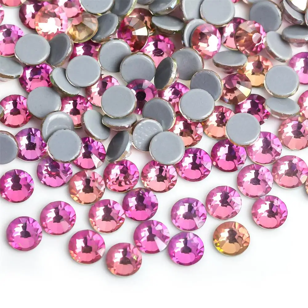 Hot Fix Rhinestones SS6-SS30 40Colors Crystal AB Better DMC Hot Fix Rhinestones Glass Strass Iron On Sewing & Fabric Decorations