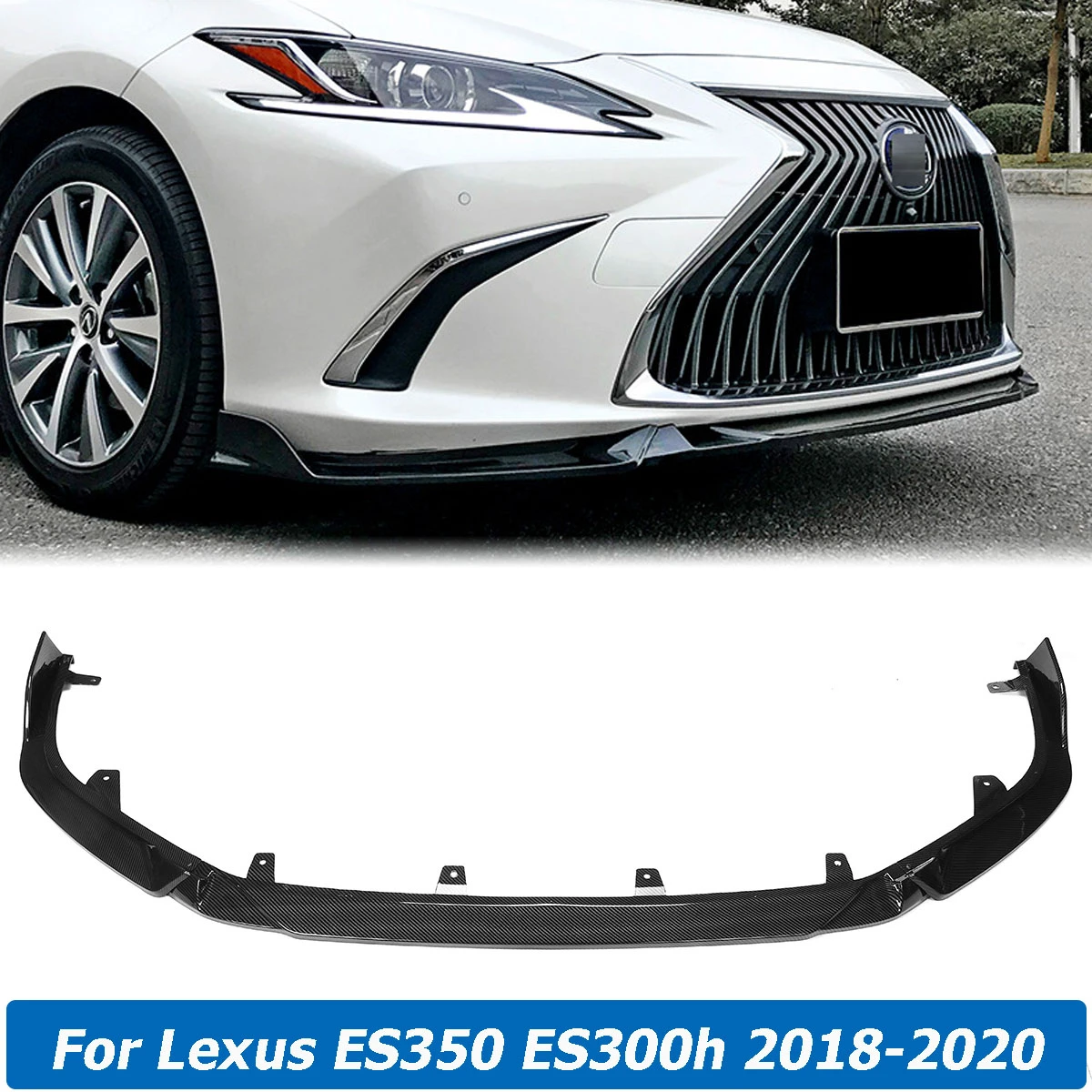 For Lexus Es350 Es300h Front Bumper Lip Spoiler Cover Body Kit Lower