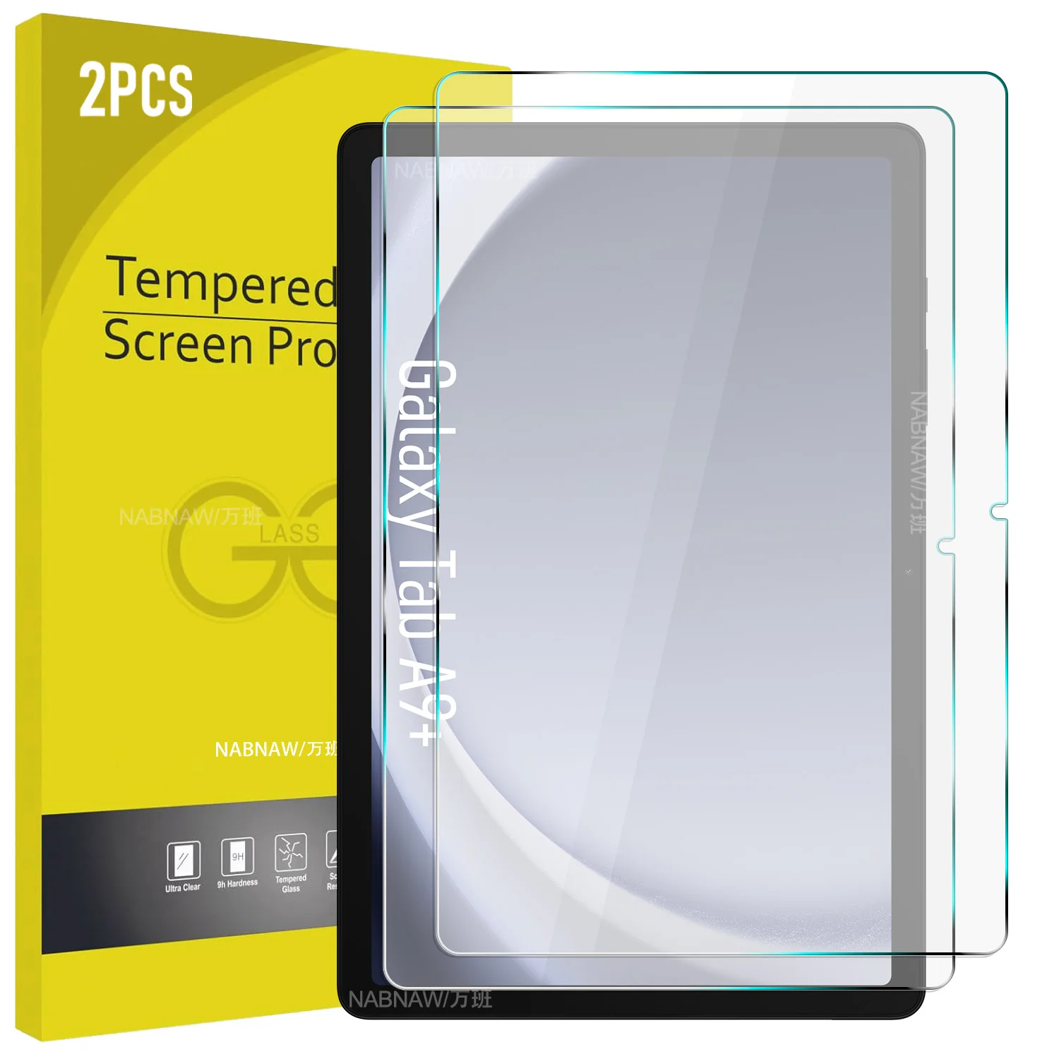 Premium Tempered Glass Screen Protector - 2 Pack, HD Clear, 11 Inch